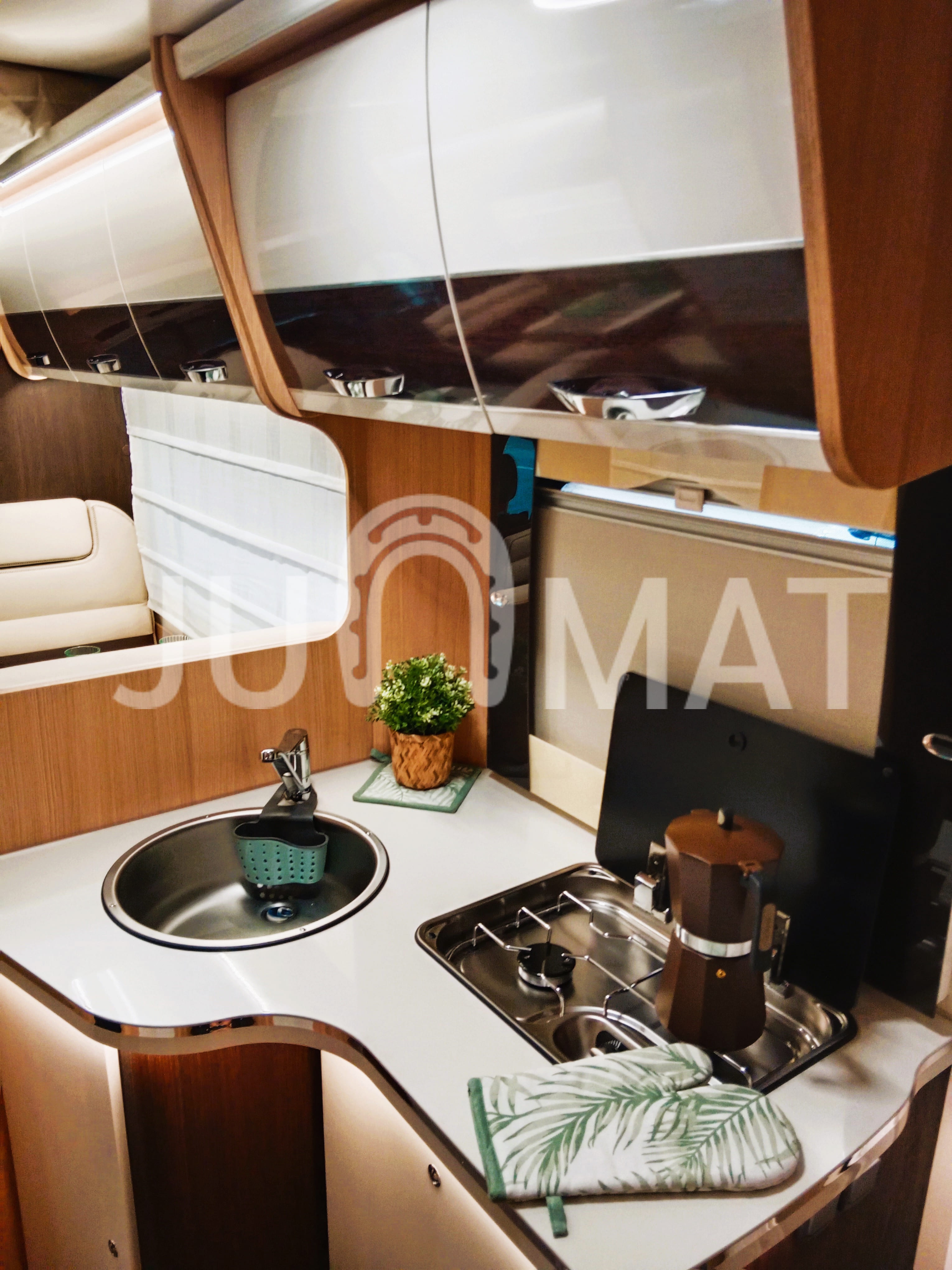 image of the motorhome kitchen